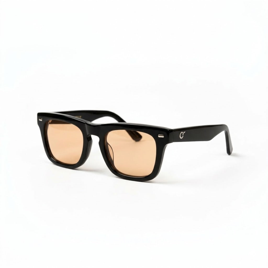 Occhiali da Sole New York Pesca - Nero e Lenti Arancio | OS Sunglasses